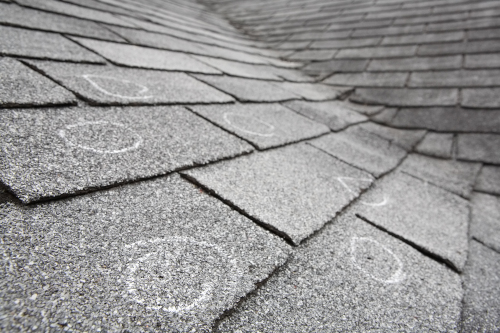 Roof hail damage in Freehold